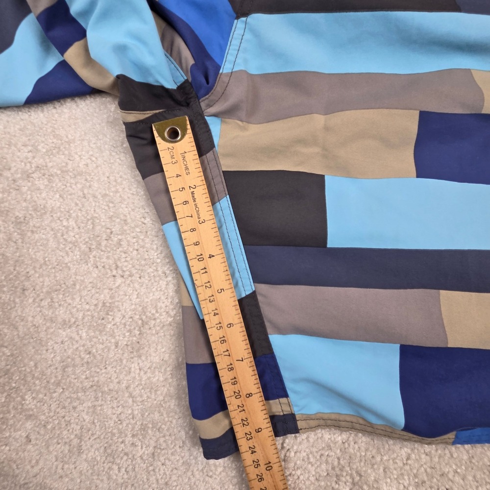 Patagonia Wavefarer Board Shorts Men's 34 Blue Gray Geometric Swim Trunks 86556 - Picture 8 of 10